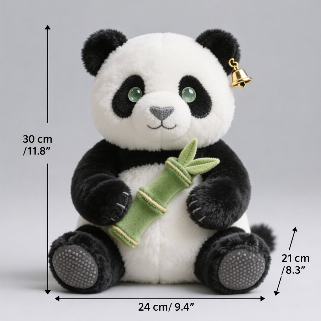 Bamboo Buddy Panda Plush — “Jade Bell Panda” (Premium Collector-Style Plush)