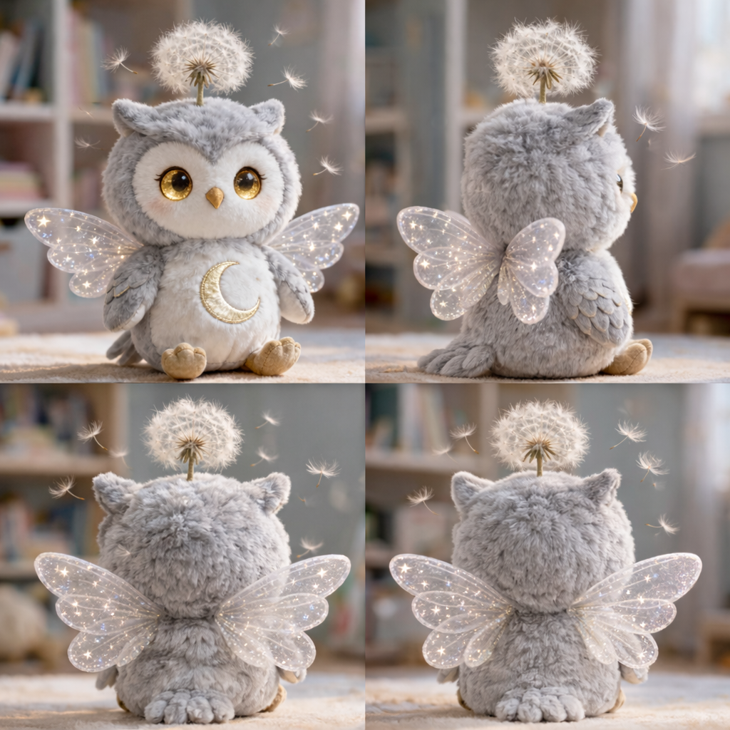 Dreamseed Owl Plush — “Moonlit Wish Owl”