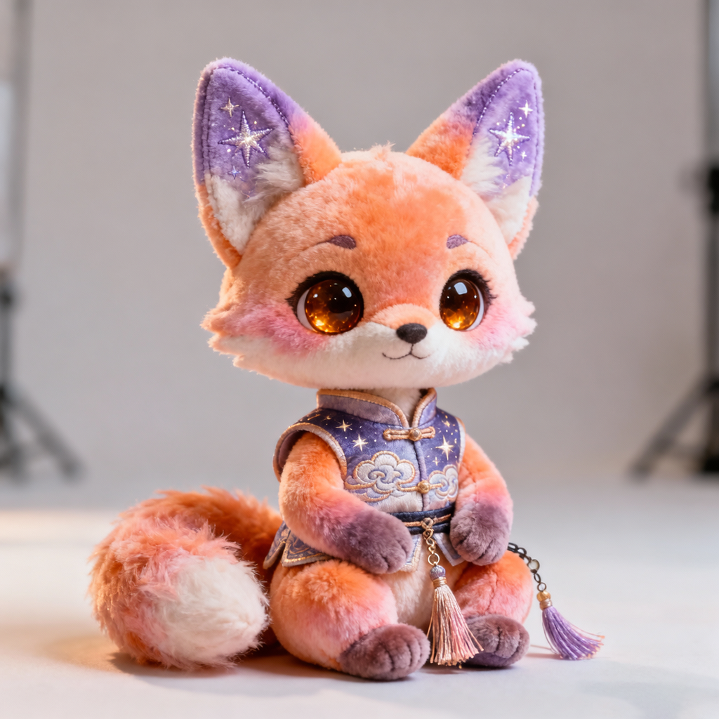 Aurora Prism Fox Plush Doll (Starlit Cloud Edition)