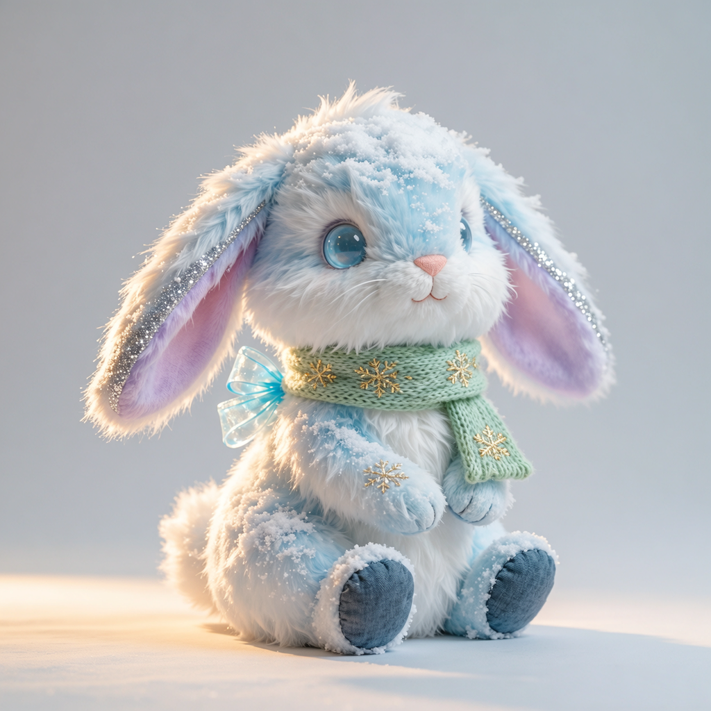 Winter Bunny Plush — “Snowglow Bunny”
