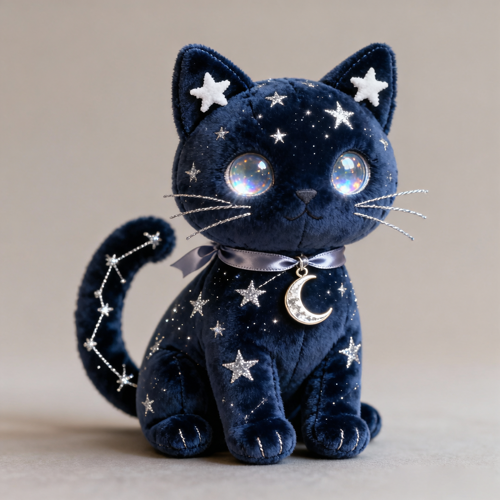 Starry Night Cat Plush “Luna Constellation Cat” (Celestial Edition)