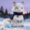 Frostlin Winter Glow Plush (Collector-Style Snow Fox)
