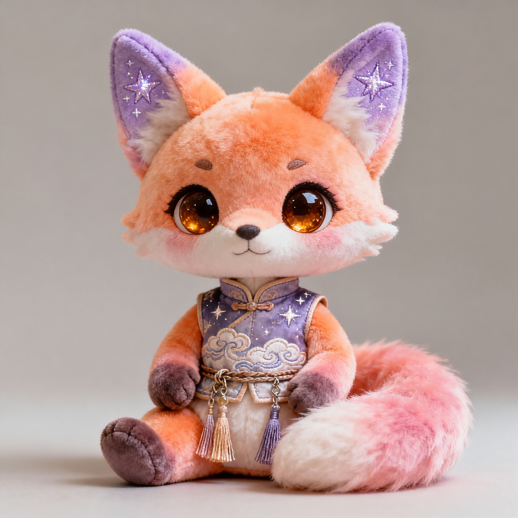 Aurora Prism Fox Plush Doll (Starlit Cloud Edition)