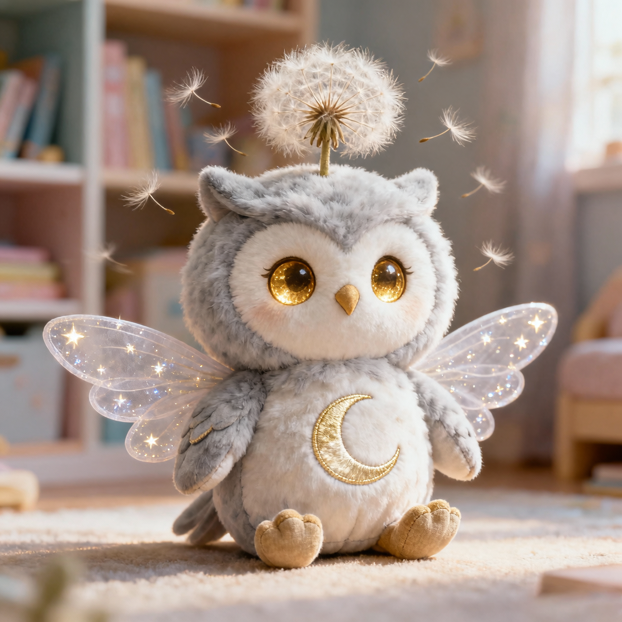 Dreamseed Owl Plush — “Moonlit Wish Owl”