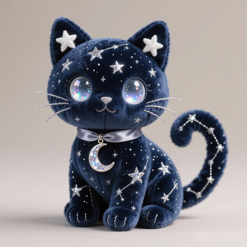 Starry Night Cat Plush “Luna Constellation Cat” (Celestial Edition)